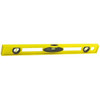 Stanley 24" Long 3 Vial I-Beam Level ABS Plastic, Yellow, 1 45°, 1 Level & 1 Plumb Vials 42-468 - 05615182