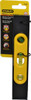 Stanley Magnetic 9" Long 3 Vial Torpedo Level ABS Plastic, Black/Yellow, 1 45°, 1 Level & 1 Plumb Vials 42-264 - 06530604