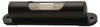 Geier & Bluhm 3-3/8 Inch Long, Horizontal, Brass, Plate Mounting Tubular and Pocket Level 2 mm Sensitivity, 3/4 Inch High/Diameter, Black Lacquer, 1 Vial 4-3016 - 67944900