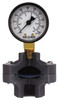 Plast-O-Matic Valves 30 Max Hg 2 Inch Dial Diameter, PVC Pressure Gauge Guard and Isolator 3% Accuracy GGVS000-PV - 03367802