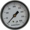 Ashcroft 2-1/2" Dial, 1/4 Thread, 0-400 Scale Range, Pressure Gauge Center Back Connection Mount 662876131754 - 56480262