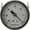Ashcroft 2-1/2" Dial, 1/4 Thread, 30-0 Scale Range, Pressure Gauge Center Back Connection Mount 662876001415 - 56480288