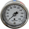Ashcroft 2-1/2" Dial, 1/4 Thread, 0-200 Scale Range, Pressure Gauge Lower Back Connection Mount, Accurate to 1% of Scale 94891 - 56481757