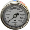 Ashcroft 2-1/2" Dial, 1/4 Thread, 0-5,000 Scale Range, Pressure Gauge Center Back Connection Mount, Accurate to 1% of Scale 83250 - 56480999