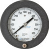 Ashcroft 4-1/2" Dial, 1/4 Thread, 0-600 Scale Range, Pressure Gauge Center Back Connection Mount, Accurate to 0.5% of Scale 93115XLL - 74698010