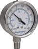 Value Collection 2-1/2" Dial, 1/4 Thread, 0-100 Scale Range, Pressure Gauge Lower Connection Mount, Accurate to 3-2-3% of Scale WS-PE-GAGE-184 - 70670310