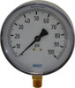 WIKA 4" Dial, 1/4 Thread, 0-100 Scale Range, Pressure Gauge Lower Connection Mount, Accurate to 3-2-3% of Scale 4256000 - 84371277