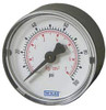 WIKA 3-1/2" Dial, 1/4 Thread, 0-600 Scale Range, Pressure Gauge U-Clamp Panel Mount, Center Back Connection Mount, Accurate to 3-2-3% of Scale 9790165 - 63148324