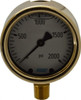 WIKA 2-1/2" Dial, 1/4 Thread, 0-2,000 Scale Range, Pressure Gauge Lower Connection Mount, Accurate to 1.5% of Scale 9310797 - 56455850
