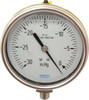 WIKA 4" Dial, 1/4 Thread, 30-0 Scale Range, Pressure Gauge Lower Connection Mount, Accurate to 1% of Scale 9832275 - 63148951