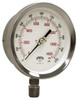 Winters Instruments 4" Dial, 1/4 Thread, 0-400 Scale Range, Pressure Gauge Lower Connection Mount, Accurate to 1% of Scale PSC272G - 55193288