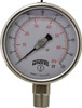 Winters Instruments 4" Dial, 1/2 Thread, 0-100 Scale Range, Pressure Gauge Lower Connection Mount, Accurate to 1% of Scale PSC266-1/2G - 55193221