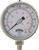 Winters Instruments 4" Dial, 1/4 Thread, 0-100 Scale Range, Pressure Gauge Lower Connection Mount, Accurate to 1% of Scale PSC266G - 55193239
