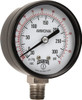 Winters Instruments 2-1/2" Dial, 1/4 Thread, 30-0-300 Scale Range, Pressure Gauge Lower Connection Mount, Accurate to 3-2-3% of Scale PAM1700 - 89905103