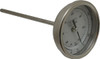 WIKA 6" Stem, 150 to 750° F Bi-Metal Thermometer Back Connected, 1% Accurate, Stainless Steel 30060A011G4 - 56426760