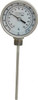WIKA 6" Stem, 0 to 250° F Bi-Metal Thermometer Bottom Connected, 1% Accurate, Stainless Steel 31060A006G4 - 56431125