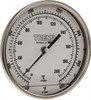 WIKA 4" Stem, 50 to 400° F Bi-Metal Thermometer Back Connected, 1% Accurate, Stainless Steel 50040A009A4SF - 56430226