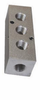 Rapidair Aluminum Pneumatic Compressed Air 3/4" NPT Manifold Blocks - (3) 1/2" Outlets - H-75-50-3