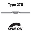 Walter Surface Technologies ENDURO-FLEX STAINLESS™ Blending Disc, Type 27S, 4-1/2" Diameter, 5/8"-11 Arbor, 60 Grit - 06F456