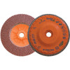 Walter Surface Technologies ENDURO-FLEX STAINLESS™ Blending Disc, Type 27S, 4-1/2" Diameter, 5/8"-11 Arbor, 60 Grit - 06F456