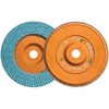 Walter Surface Technologies Enduro-Flex Alu™ Blending Flap Disc for Aluminum, Type 27, 7" Diameter, 7/8" Arbor, 80 Grit - 15U708
