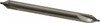 M.A. Ford #0 60° 1/8" Body Diam Solid Carbide Combo Drill & Countersink Bright Finish, 1-1/2" OAL, Double End, RH Cut, Plain Edge, 1/32" Drill Point Diam, 1/32" Drill Point Length 40203100 - 00659045