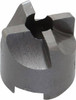 Made in USA 4 Flutes, 1/2" Diam, 3/16" Pilot Hole Diam, High Speed Steel Reverse Counterbore 1/2" OAL, 1/32" Corner Radius, Standard Pilot Ref. 185-4, Oversize Pilot Ref. 186-4 190-5K - 09937251
