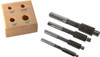 Value Collection 1/4 to 1/2" Fillister Head Screw Compatible, High Speed Steel, Solid Pilot Counterbore Set Straight Shank, 2 Flutes, 4 Piece Set GH8860017 - 08860017