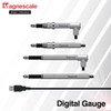 Magnescale DS800S Series Digital Gauge, USB Connection, 5mm Range, 0.5µm Resolution, Right Angle with Flange, Vacuum Retract - DS805SFLR5