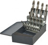 Cleveland Twist Drill 1/16 to 1/2", 135° Point, Bright Finish, High Speed Steel Screw Machine Length Drill Bit Set 15 Piece, Split Point, Straight Shank, Series 2330 C70370 - 08839631