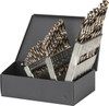 Cleveland Twist Drill 1/16 to 1/2", 135° Point, Bright Finish, High Speed Steel Jobber Length Drill Bit Set 29 Piece, Split Point, Straight Shank, Series 2222 C70371 - 08839599