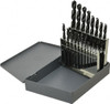 Hertel 1 to 10mm, 118° Point, Oxide Finish, High Speed Steel Jobber Length Drill Bit Set 19 Piece, Standard Point, Straight Shank 307MB - 07574932