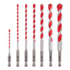 Milwaukee Tool Drill Bit Sets, System of Measurement: Inch, Drill Bit Material: Solid Carbide, Drill Bit Set Type: Hammer Drill Bits, Minimum Drill Bit Size: 1/8, Maximum Drill Bit Size: 1/2, Drill Point Angle: 135 48-20-9057 - 48132229