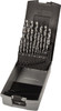 Precision Twist Drill 1 to 13mm, 118° Point, Bright Finish, High Speed Steel Jobber Length Drill Bit Set 25 Piece, Standard Point, Straight Shank 099987 - 78582848