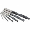 KYOCERA SGS 1/16 to 3/8", 118° Point, AlTiN Finish, Solid Carbide Jobber Length Drill Bit Set 6 Piece, Four Facet Point, Straight Shank 57351 - 33207655