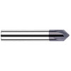 Harvey Tool 3/8" Diam 110°/70° 3-Flute Single End Solid Carbide Chamfer Mill AlTiN Finish, 2-1/2" OAL, 3/8" Shank Diam, 0.112" LOC 18455-C3 - 39869318