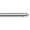 Harvey Tool 1/4" Diam 100°/80° 3-Flute Single End Solid Carbide Chamfer Mill Uncoated, 2-1/2" OAL, 1/4" Shank Diam, 0.08" LOC 18550 - 67174656