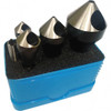 Value Collection 5 Piece, 1/16 to 9/16" Head Diam, 90° Included Angle, Single End Countersink Set 1/2 to 1/4" Shank Diam, High Speed Steel SC50905S - 02465508