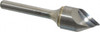 Atrax 5/8" Head Diam, 1/4" Shank Diam, 1 Flute 60° Solid Carbide Countersink Bright Finish, 2-3/4" OAL, Single End, Straight Shank, Right Hand Cut 331-027050 - 85264406