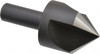 Cleveland Twist Drill 1-1/4" Head Diam, 1/2" Shank Diam, 3 Flute 90° High Speed Steel Countersink Oxide Finish, 2-3/4" OAL, Single End, Straight Shank, Right Hand Cut C46188 - 63781744