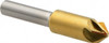 M.A. Ford 3/8" Head Diam, 1/4" Shank Diam, 6 Flute 82° High Speed Steel Countersink TiN Finish, 2" OAL 79T037502 - 58651720