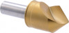 M.A. Ford 1" Head Diam, 1/2" Shank Diam, 1 Flute 82° High Speed Steel Countersink TiN Finish, 2-3/4" OAL 61T100002 - 58649773