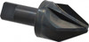 M.A. Ford 1-1/2" Head Diam, 3/4" Shank Diam, 6 Flute 60° High Speed Steel Countersink Bright Finish, 3-1/2" OAL, 0.43" Nose Diam, Single End, Straight Shank, Right Hand Cut 79150001 - 01055821