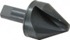 M.A. Ford 2" Head Diam, 3/4" Shank Diam, 1 Flute 60° High Speed Steel Countersink Bright Finish, 3-3/4" OAL, 1/2" Nose Diam, Single End, Straight Shank, Right Hand Cut 61200001 - 01050921