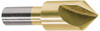 Melin Tool 3/4" Head Diam, 1/2" Shank Diam, 1 Flute 60° Cobalt Countersink TiN Finish, 2-3/4" OAL, Single End, Straight Shank, Right Hand Cut 18166 - 84399369