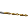 Chicago-Latrobe 23/64" 135° High Speed Steel Jobber Drill TiN Finish, Right Hand Cut, Parabolic Flute, Straight Shank, 4-7/8" OAL, Split Point 53916 - 80902232
