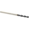 Accupro #40 130° Parabolic Flute Cobalt Screw Machine Drill Bit TiAlN Finish, Right Hand Cut, 0.551" Flute Length, 1.693" OAL, Split Point, Straight Shank 1630249A-AC - 01348341