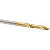 Chicago-Latrobe #14 135° Spiral Flute High Speed Steel Screw Machine Drill Bit TiN Finish, Right Hand Cut, 1-1/8" Flute Length, 2-3/16" OAL, Split Point, Straight Shank 48384 - 06131973