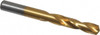 Chicago-Latrobe 0.295" 135° Spiral Flute High Speed Steel Screw Machine Drill Bit TiN Finish, Right Hand Cut, 1-9/16" Flute Length, 2-3/4" OAL, Split Point, Straight Shank 48244 - 06131700