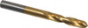 Chicago-Latrobe 0.238" 135° Spiral Flute High Speed Steel Screw Machine Drill Bit TiN Finish, Right Hand Cut, 1-3/8" Flute Length, 2-1/2" OAL, Split Point, Straight Shank 48234 - 06131601